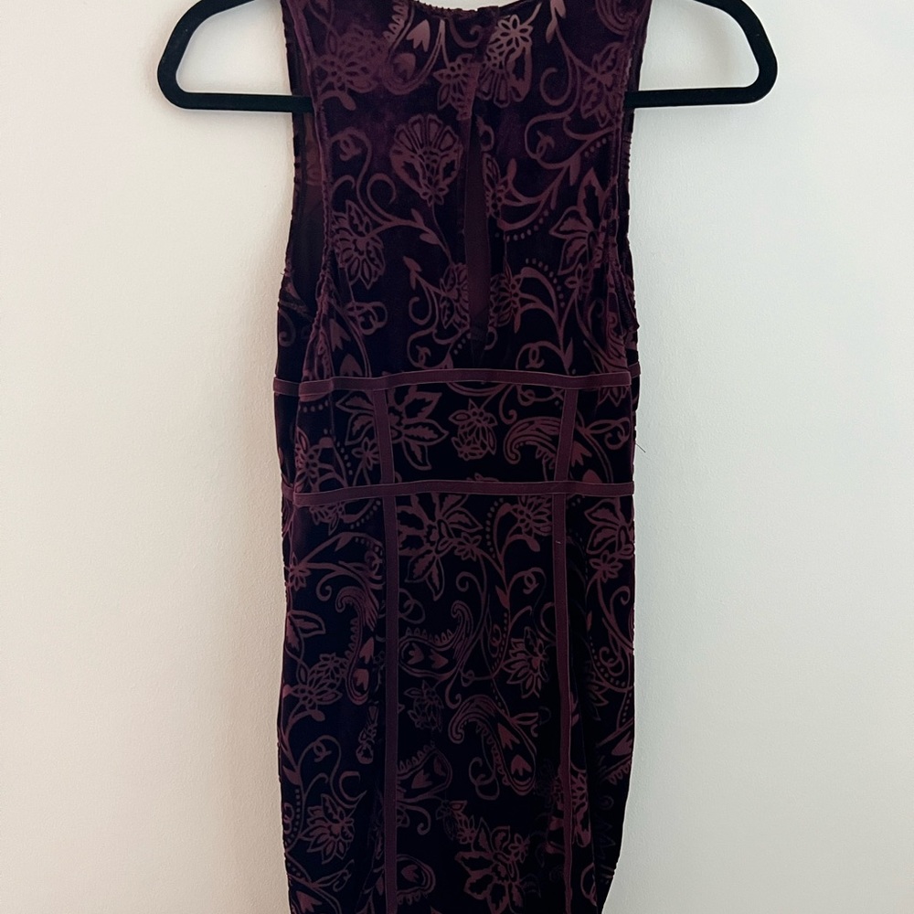 Free People Intimately Burnout Babe Purple Velvet Mini Dress - Picture 5 of 9